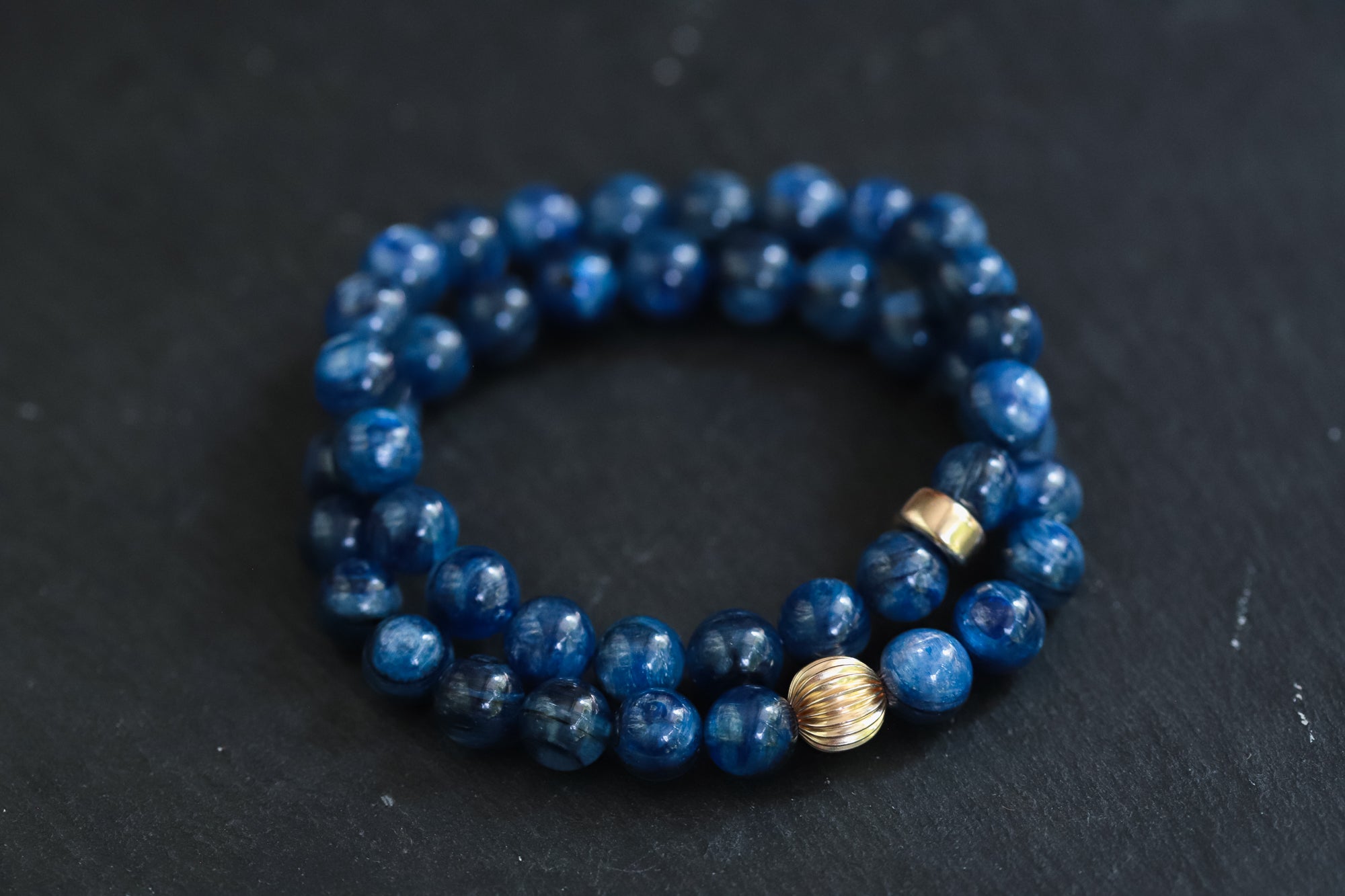 Blue Kyanite Bracelet 8mm - Earthly Abundance