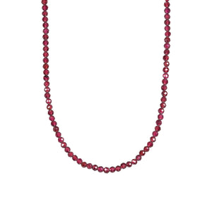 Sparkly Garnet Beaded Necklace