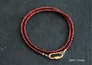 Garnet Heart Carabiner