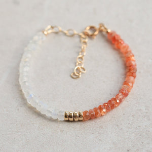 AAAA+ Moonstone bracelet | Sunstone Gemstone Bracelet | sun moon jewelry | Moonstone gift | AAA sunstone bracelet | AAA moonstone jewelry