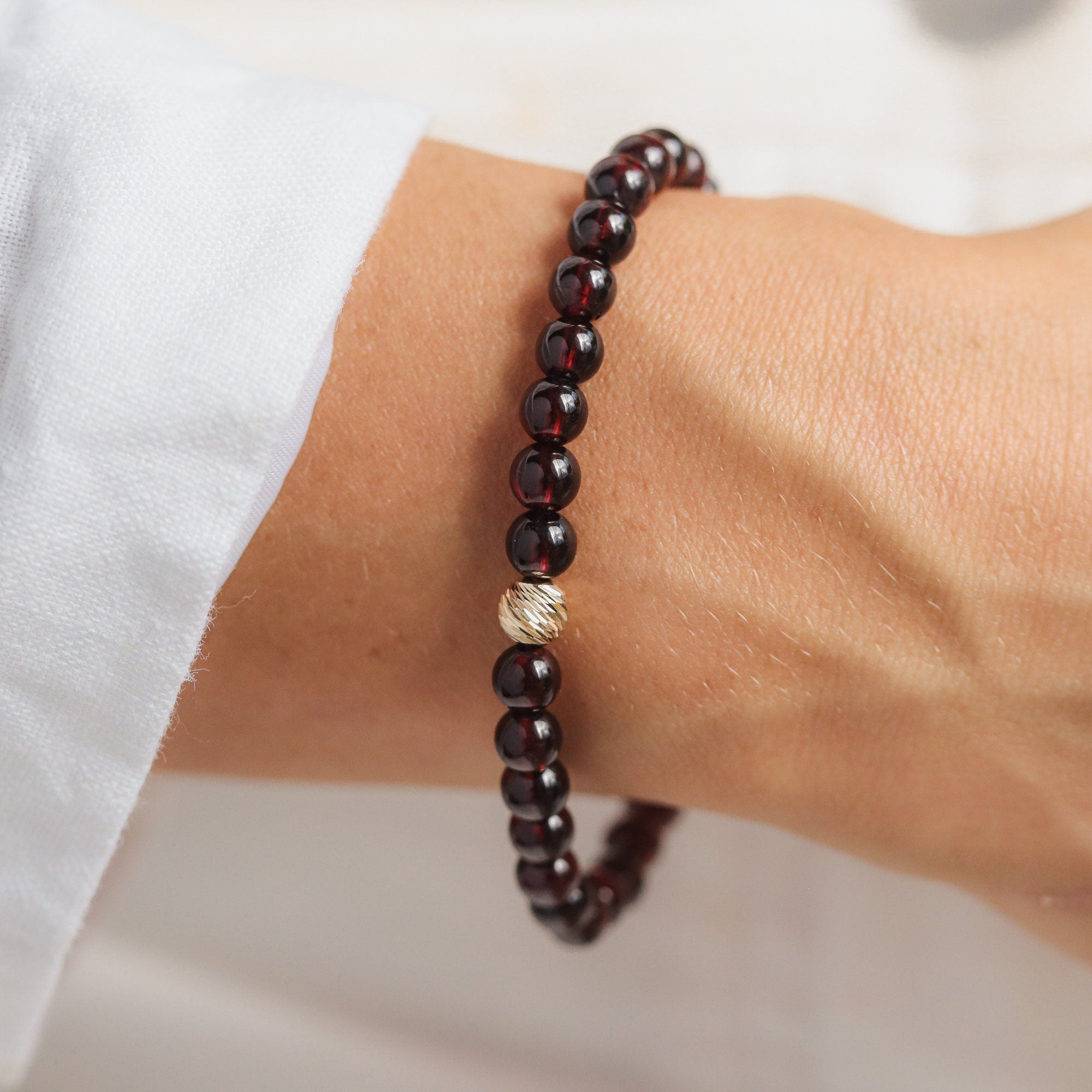 AAAA Dark Red Garnet Bracelet 6mm, red garnet jewelry, Natural Garnet Jewelry, Dark Red Jewelry, Garnet Bracelet, dark red garnet