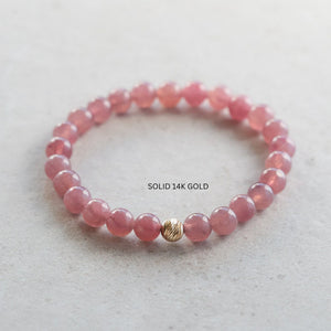 AAAA+ Madagascar Rose Quartz Bracelet, bracelet for love | rose quartz rose gold | rose quartz bracelet 4mm or 6mm | beaded rose