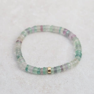 Fluorite heishi bracelet