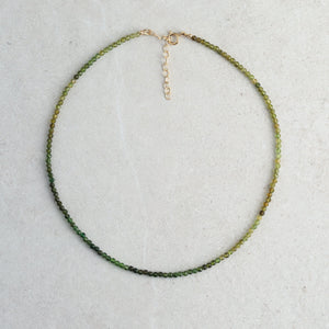 RARE! Green Tourmaline 3mm | Green tourmaline necklace | Green tourmaline | Faceted tourmaline 3mm stones | green tourmaline #0532