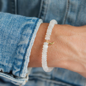 Crescent Moonstone Bracelet