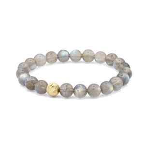 SOLID 14K GOLD aaaa+ Labradorite Bracelet, 8mm Labradorite Bracelet, Highest quality Labradorite jewelry | Beaded Labradorite Bracelet