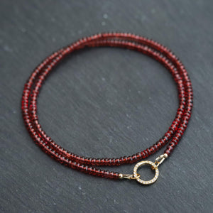 Garnet Heart Carabiner