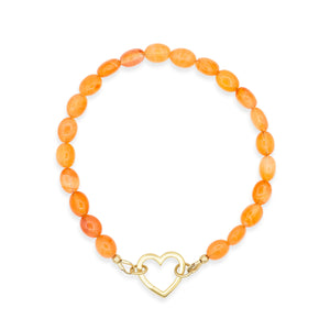 AAAA+ carnelian bracelet | Genuine Carnelian | carnelian beaded gemstone bracelet | orange natural stone | vitality, confidence