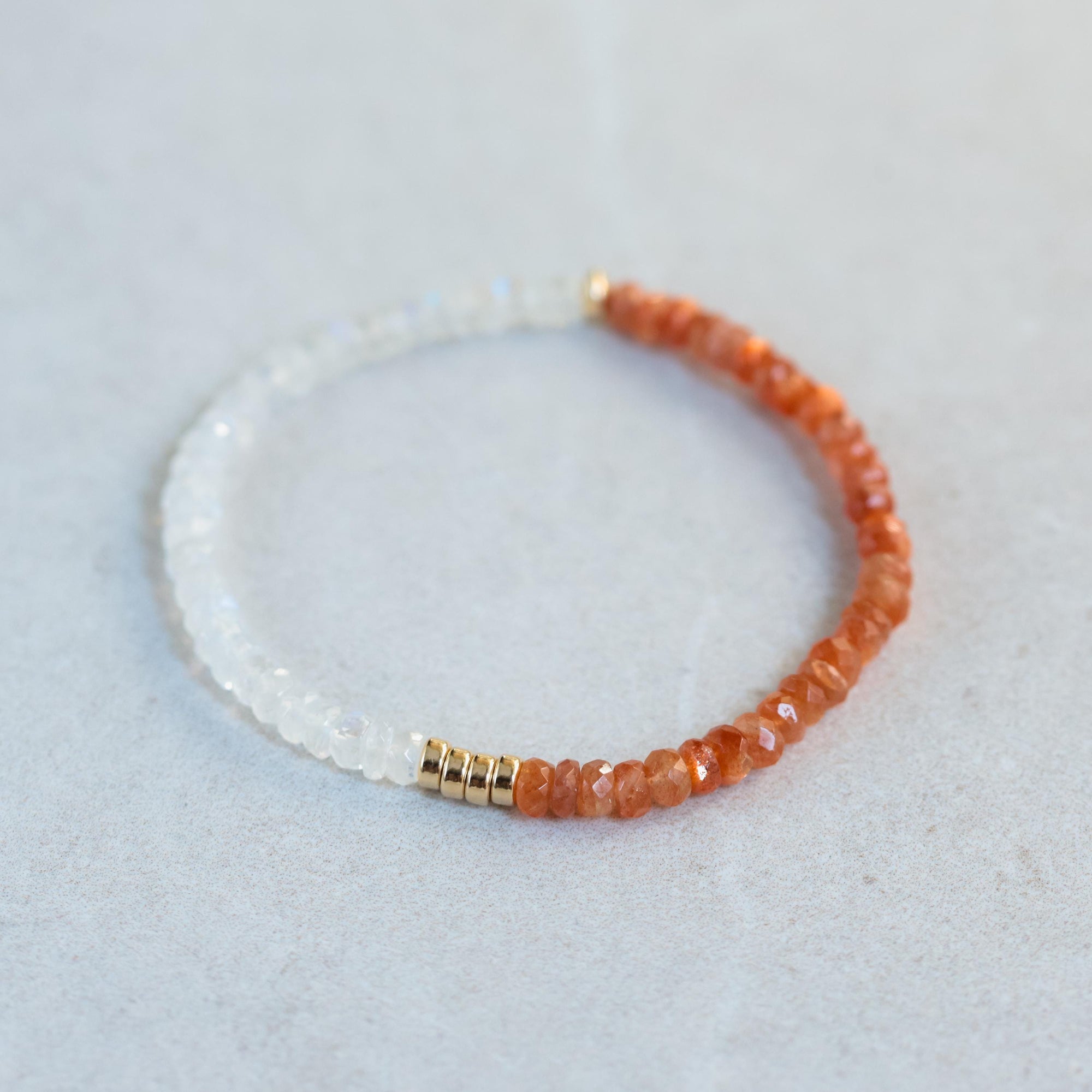 Sunstone + Moonstone bracelet