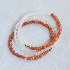 Sunstone + Moonstone bracelet