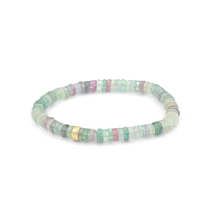 Fluorite heishi bracelet