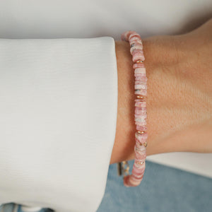 Unique heishi Rhodochrosite | Women's Rhodochrosite, quality Rhodochrosite Beaded Bracelet Women's genuine bracelet | Rhodochrosite