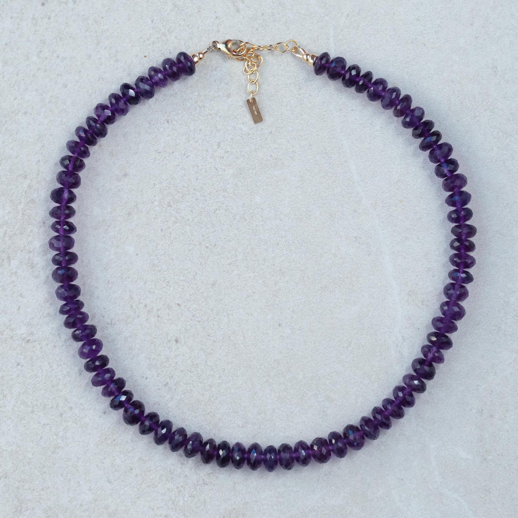 Amethyst Necklace, Faceted African amethyst | Amethyst Necklace | Amethyst beaded jewelry | February birthstone | Beaded amethyst