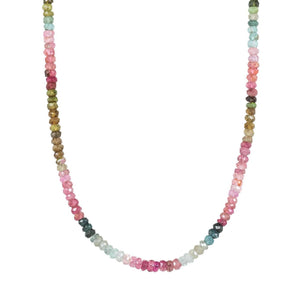 Mixed Tourmaline Carabiner Necklace